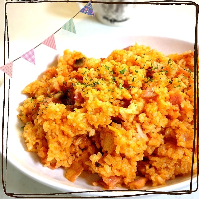 シンガポールチキンライスの残りご飯でケチャップライス ゆりっぺ Snapdish スナップディッシュ Id 4riu0a