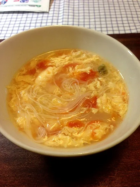 1/12お昼ご飯  中華味にゅうめん  ＊娘は生まれて初めてにゅうめんを食べたそうです。美味しかったそうで何より＊|yukiyamasakiさん