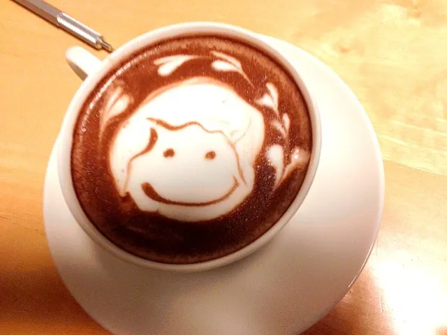 ポニョ風になってるカプチーノ|ひまわりさん