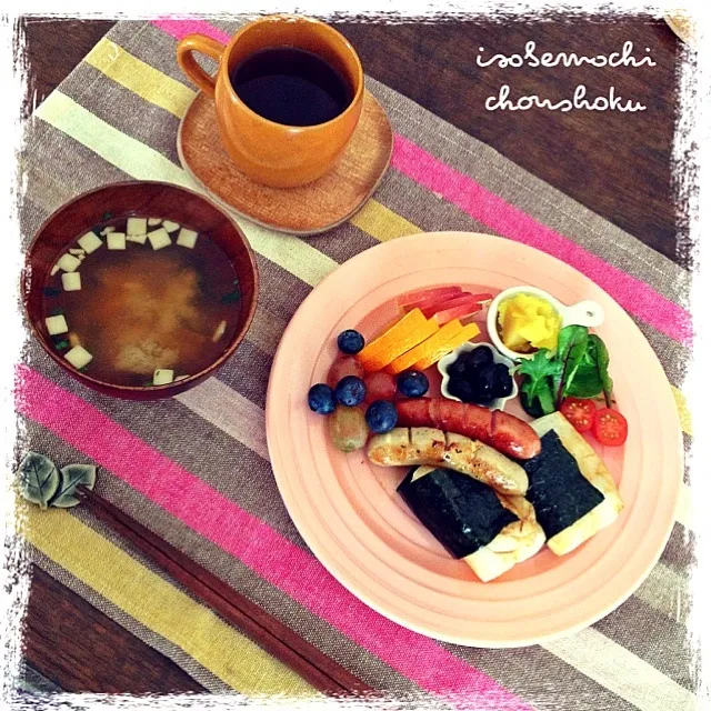 磯部餅で朝ごはん＊|モカさん