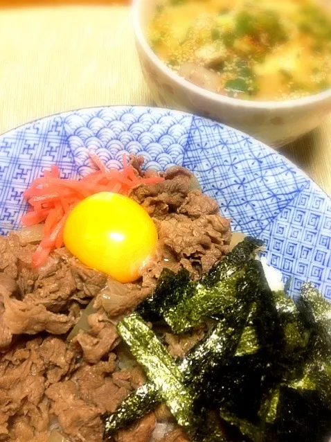 牛丼と豚汁|yasbongさん