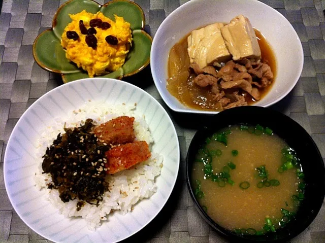 肉豆腐の晩ご飯|有山さん