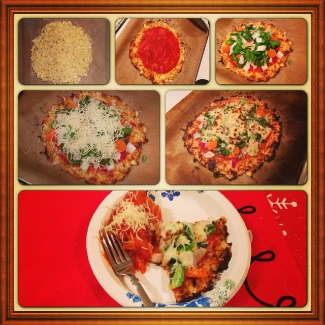 veggie cauliflower crust pizza + spaghetti squash|Gaby Cさん