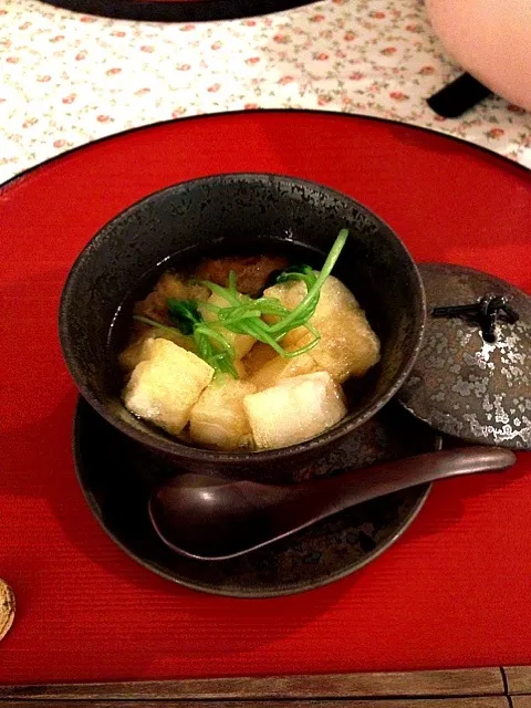 長芋と揚げ餅の梅風味|みるくさん