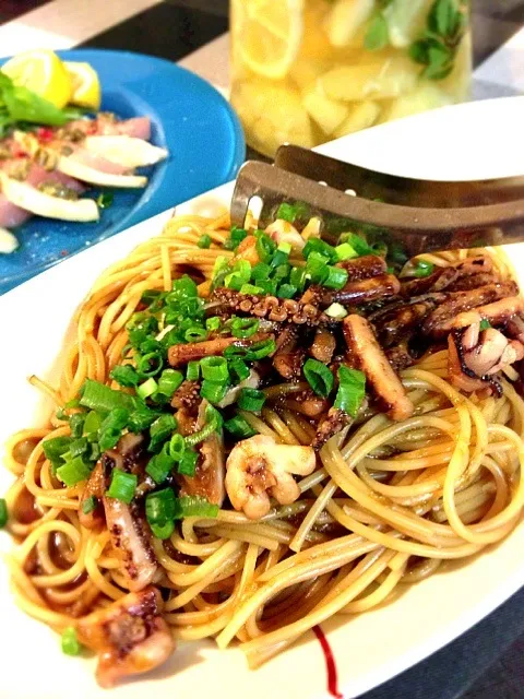 イカの海苔ソースパスタ|romieさん