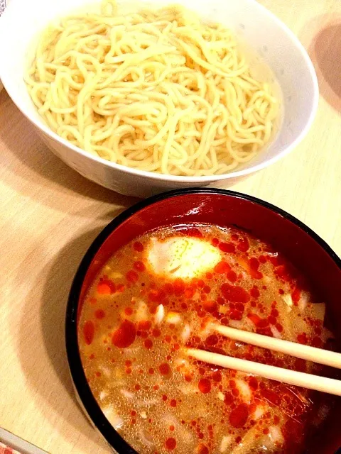 Snapdishの料理写真:麺の達人使用。つけ麺アツ盛|柴崎なほみさん