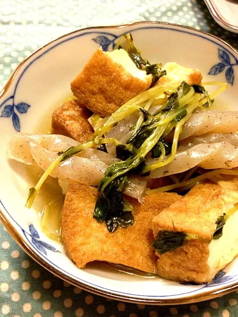 厚揚げと豆苗の煮浸し|トモさん