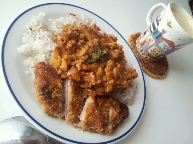 ミルフィーユカツと根菜ドライカレー|かとぅさん