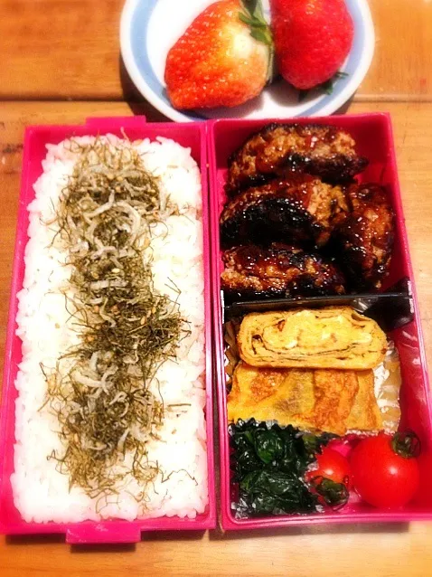 Snapdishの料理写真:ハンバーグ弁当|senaさん