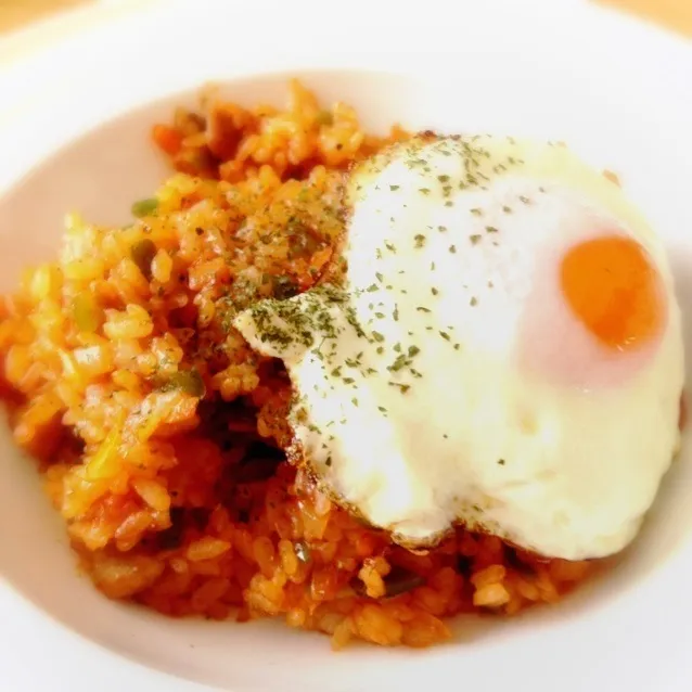 チキンライスの目玉焼きのせ|＊あい＊さん