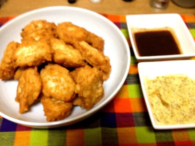 豆腐入りチキンナゲットと2種のソース|ハルさん