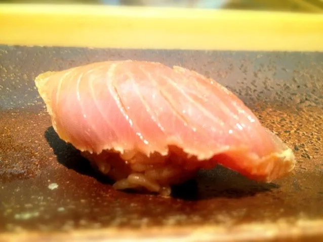 Snapdishの料理写真:Aged (10 days) buri red rice sushi|willzさん