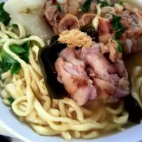 Snapdishの料理写真:Okinawan Pig's feet soup ティビチそば|Jive Chieさん