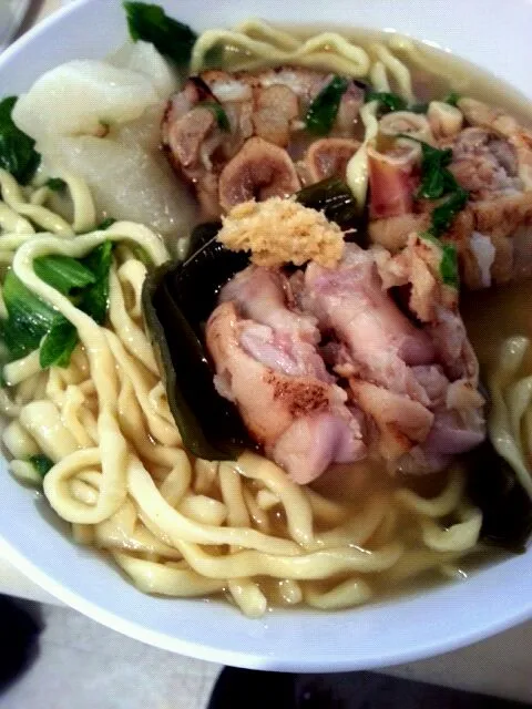 Snapdishの料理写真:Okinawan Pig's feet soup ティビチそば|Jive Chieさん