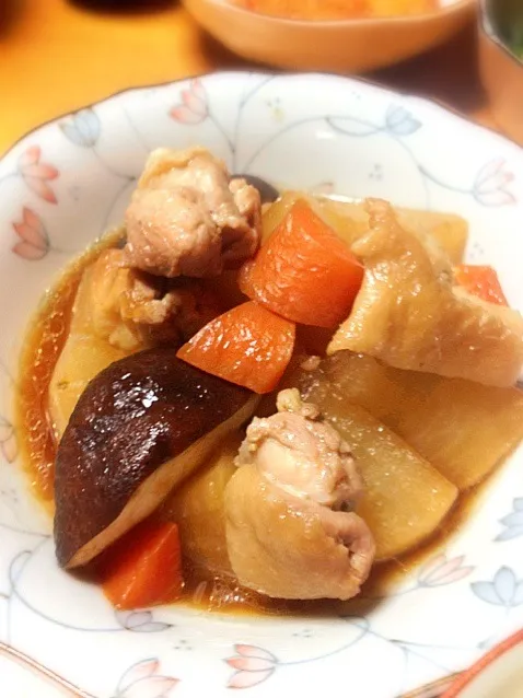 煮物(聖護院大根 人参 椎茸 鶏肉)|puupanchanさん