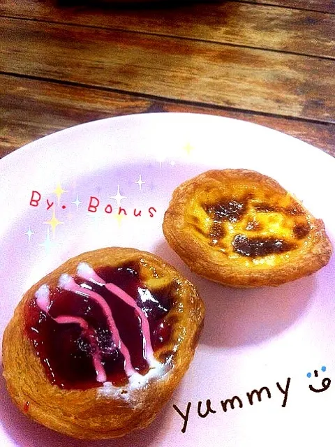 My egg tart so yum.|🍰bonus natthakarn🍴さん