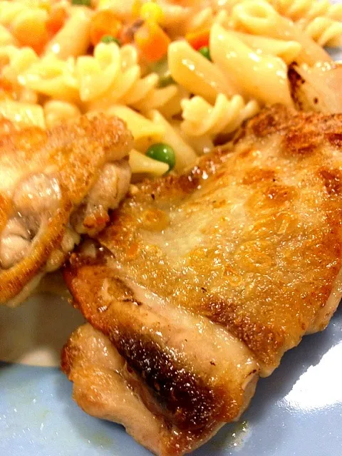 Pan-fried Chicken with Spaghetti|willklhさん