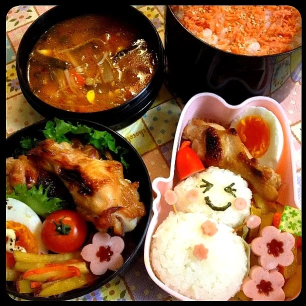 旦那サマと末っ子ᑦᑋᵃᵑ✼ のお弁当|ゆりっぺ⋆*❁さん