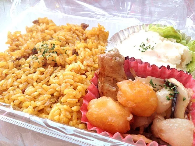 旦那ちゃまのお弁当『豚バラと椎茸のバター醤油炒め弁当』|鈴木 美菜子さん