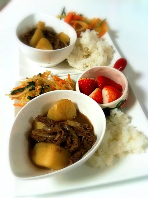 [Dinner] Japanese Beef stew, Fries tempura|keikeilimさん