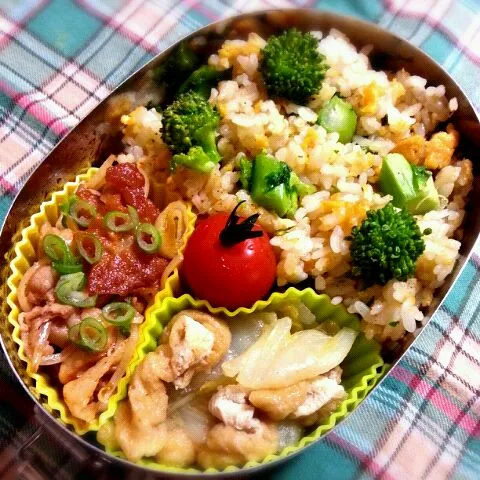 Snapdishの料理写真:菜の花炒飯弁当|キヨシュンさん