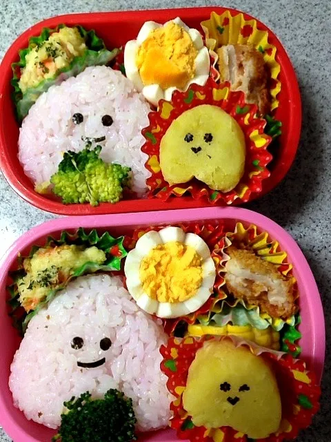 Snapdishの料理写真:幼稚園のお弁当 1/18⁂デカ尻っぽん&尻っぽん⁂|5児のママさん