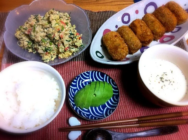 サツマイモコロッケ定食|古賀愛さん