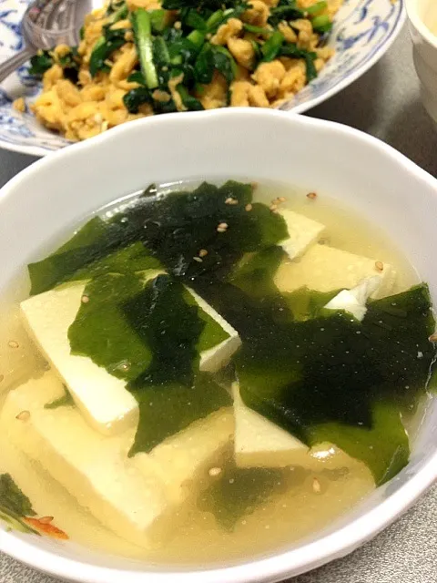 わかめと豆腐の中華風スープ|クッキーモンスターさん