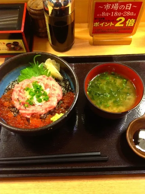 ねぎとろいくら丼|旧式。さん