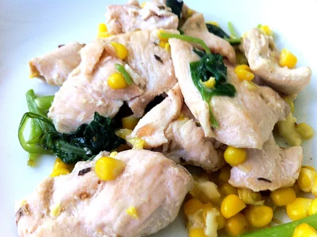 Grilled Chicken with Creamy Spinach|anisa dhaniapriantyさん