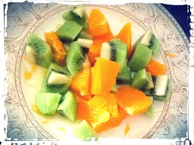 kiwi orange fruit salad|mmmyoさん