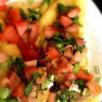 Snapdishの料理写真:Bacon, Avocado and Jack Cheese Omelets with Fresh Salsa|Healthy eatingさん