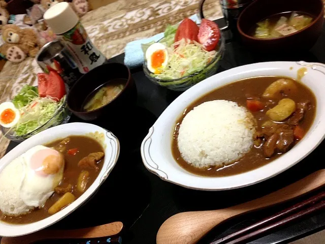 カレーと白菜スープとサラダ|清水祐歌さん