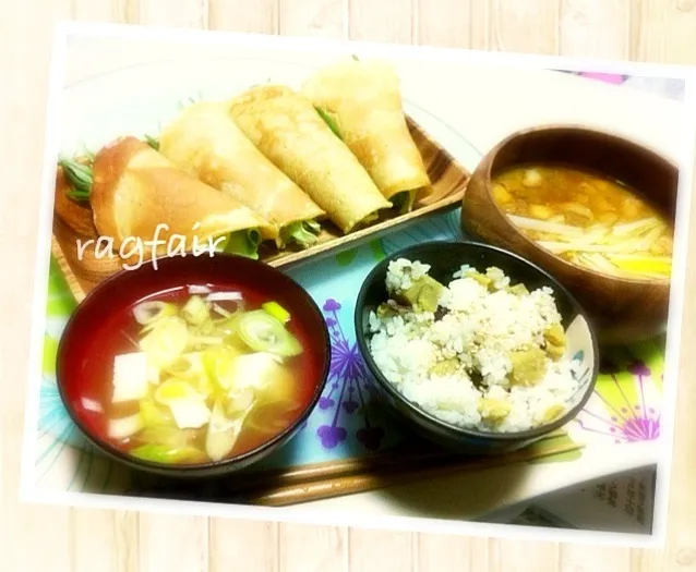 今日の晩ご飯・ハムとネギトロのクレープ|ragfair5さん