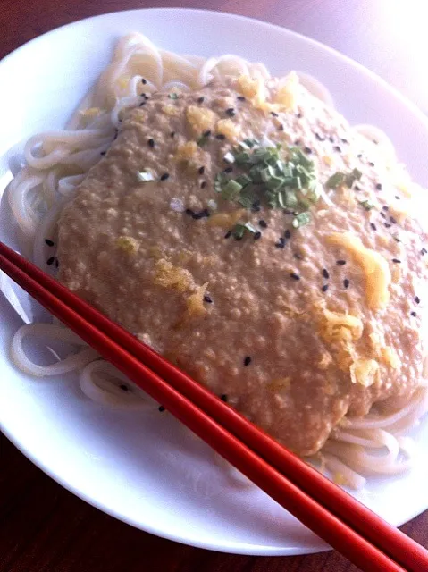 豆腐と山芋のさっぱりうどん|あーくんさん