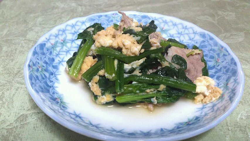 豚肉とほうれん草の玉子とじ|田島亮さん