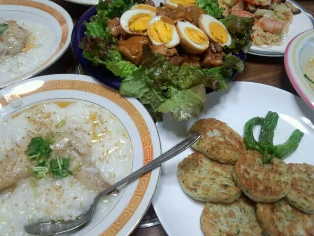 中華粥・鶏のすっぱ煮・そぼろバーグ|かおりさん