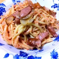 Snapdishの料理写真:明太子パスタ|yokota naoyaさん