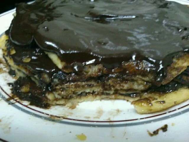 Snapdishの料理写真:Pastel de tortitas con chocolate|María J Reillyさん