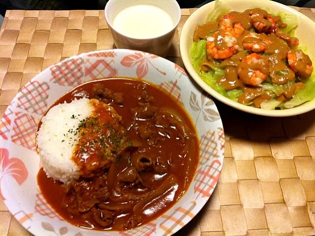 ハヤシライスの晩ご飯|有山さん