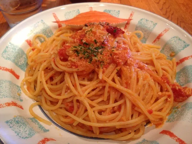 Crab meat sauce spaghetti !|Len R Ortegaさん