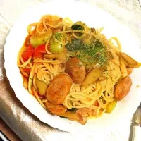 あまりものトマトパスタ|やすさん