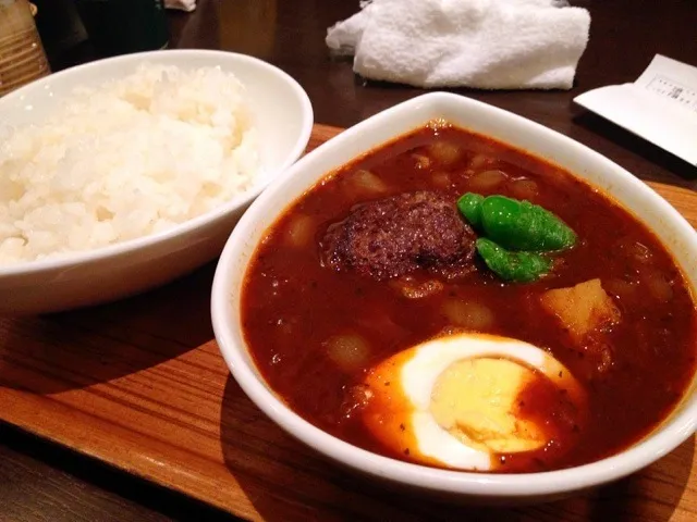 Soup curry w/ hamburg steak|chan mitsuさん