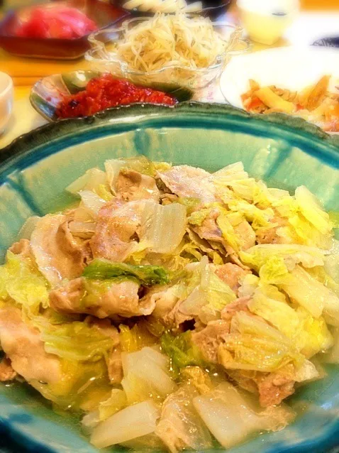 Snapdishの料理写真:白菜豚バラ重ね蒸し|まうんてんさん