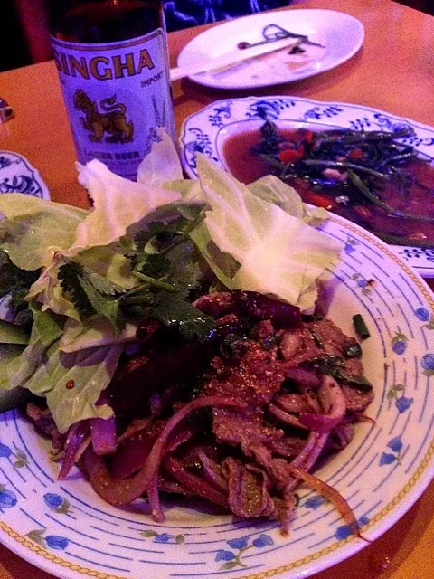 牛肉香草サラダ、空心菜|maruruさん