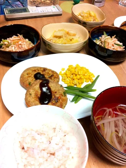 野菜のハンバーグ定食|きおちゃんさん