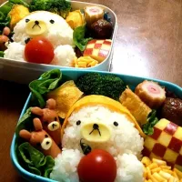 Snapdishの料理写真:リラックマ？（笑）お弁当！|まりあさん