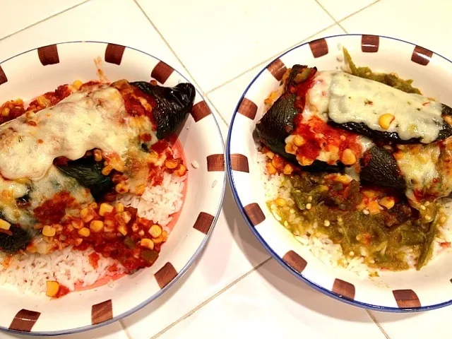 Stuffed pasilla chilies...out of the oven and ready to eat...yummy!|Danielle Albertsonさん