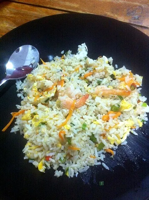 Fried rice with prawn for my son. By me|🍰bonus natthakarn🍴さん