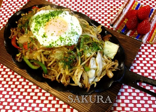 野菜たっぷり鉄板焼きそば〜|サクラさん